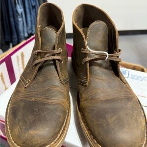Clarks Distressed Brown Chukka Boots